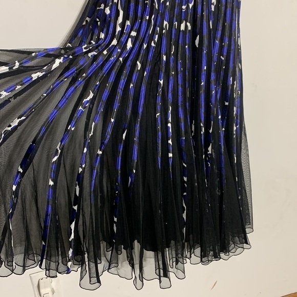 Cache a line striped midi dress blue black size 4 - Picture 7 of 7